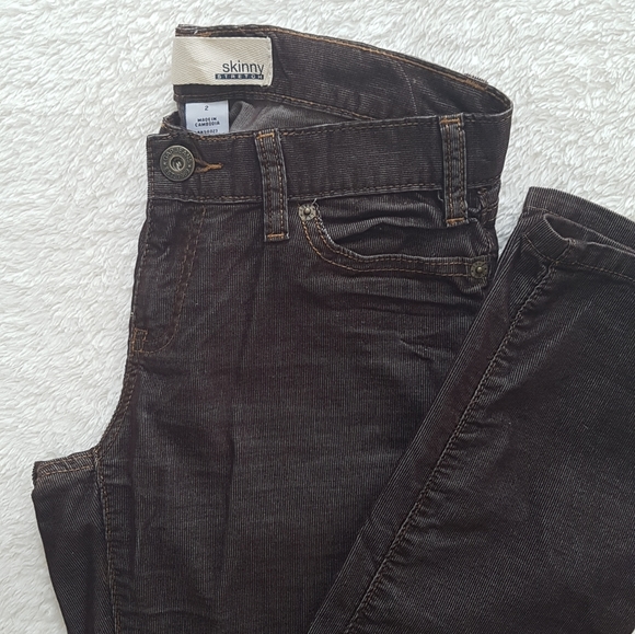 Gap brown lightweight corduroy skinny pants size 2 - Picture 4 of 9